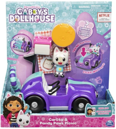 Spin Master Gábinin kouzelný domek set auto s kočičkou a doplňky na piknik