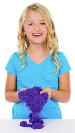 Spin Master Kinetic sand Fialový 450g tekutý písek s podložkou a nástroji