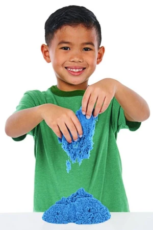 Spin Master Kinetic sand Modrý 450g tekutý písek s podložkou a nástroji