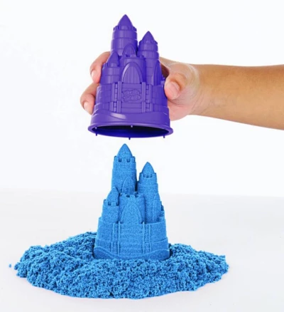 Spin Master Kinetic sand Modrý 450g tekutý písek s podložkou a nástroji