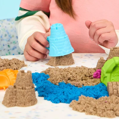 Spin Master Kinetic sand písčitá pláž kreativní set tekutý písek s nástroji