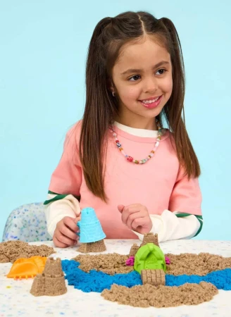 Spin Master Kinetic sand písčitá pláž kreativní set tekutý písek s nástroji