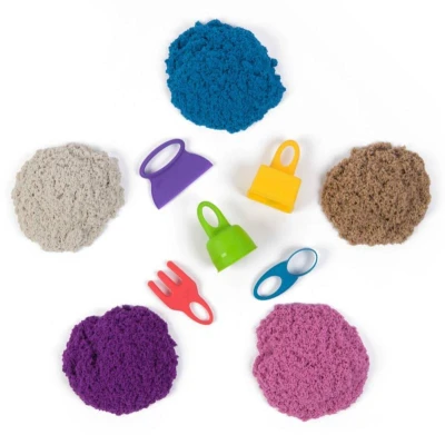 Spin Master Kinetic Sand Variety Case kinetický písek s nástroji v kufříku
