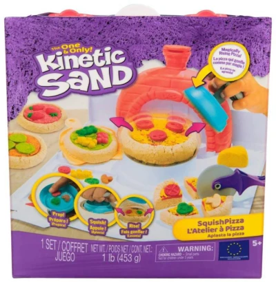 Spin Master Kinetic Sand výroba pizzy kreativní set kinetický písek s nástroji