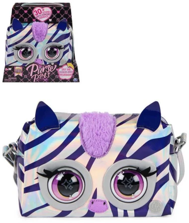 Spin Master Purse Pets interaktivní metalická kabelka Zebra mrká na baterie Zvuk Spin Master Purse Pets interaktivní metalická kabelka Zebra mrká na baterie Zvuk