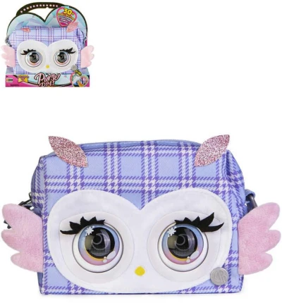 Spin Master Purse Pets Kabelka interaktivní sovička mrkací na baterie Zvuk PLYŠ Spin Master Purse Pets Kabelka interaktivní sovička mrkací na baterie Zvuk PLYŠ