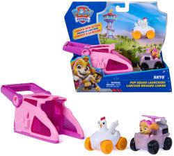 Spin Master Tlapková patrola set vystřelovací zařízení + 2 autíčka Skye