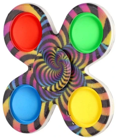 Spinner bubble pops fidget antistresový 2v1 s pop it bublinami 2 barvy