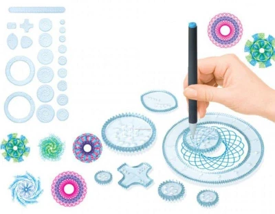 Spirograf inspiro kreslení mandal kreativní set šablony na obkreslování