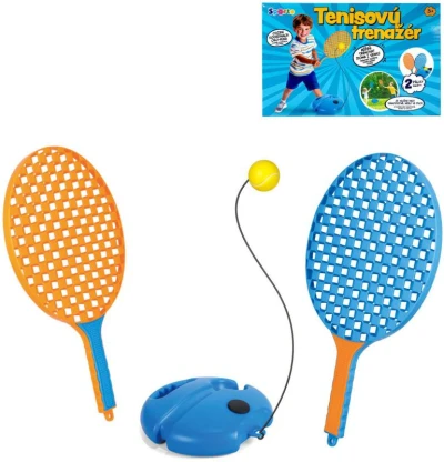 SPORTO Tenisový trenažér set 2 pálky s míčkem na provázku SPORTO Tenisový trenažér set 2 pálky s míčkem na provázku