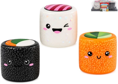 Squishy Sushi set 3 mačkací antistresové squeeze Kawaii figurky