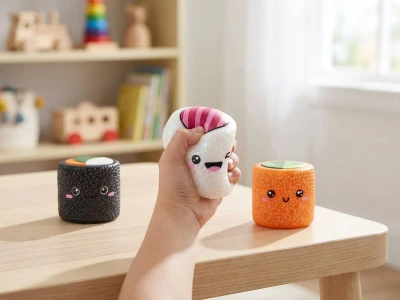 Squishy Sushi set 3 mačkací antistresové squeeze Kawaii figurky