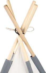 Stan dětský indiánské Teepee 120x120x150cm šedý s oknem