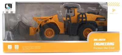 Stavební pracovní stroj plastový nakladač (buldozer) v krabici