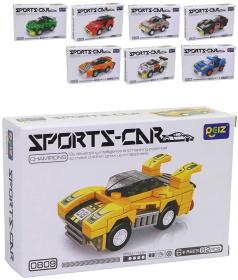 (stavebnice) Auto sportovní volný chod 55-62 dílků 8 druhů (stavebnice) Auto sportovní volný chod 55-62 dílků 8 druhů