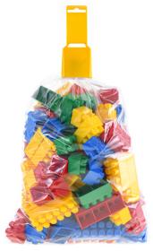 Stavebnice baby barevné stavební kostky 3-9cm set 100ks v igelitu