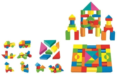 Stavebnice baby soft kostky barevné plastové set 41ks v krabici
