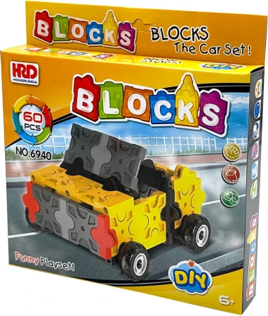 Stavebnice Blocks auto 60-70 dílků plastová stavebnice 4 druhy
