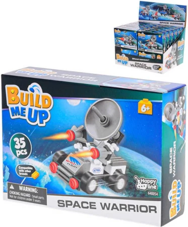 Stavebnice BuildMeUP Space Warrior 30-35 dílků 4 druhy plast Stavebnice BuildMeUP Space Warrior 30-35 dílků 4 druhy plast