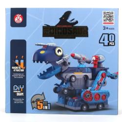 Stavebnice Dinosaurus magnetická 5v1