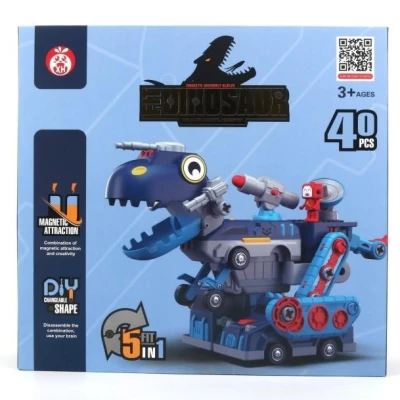 Stavebnica Dinosaurus magnetická 5v1
