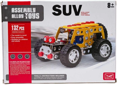 Stavebnice kovová konstruktor Auto SUV 132 dílků set s nástroji Stavebnice kovová konstruktor Auto SUV 132 dílků set s nástroji