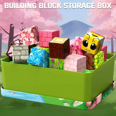 Stavebnice Magnet Cube Zone Růžový les 48 dílků magnetická