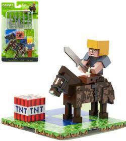 Stavebnice Magnet World 3D magnetická skádačka Bojovník a kůň