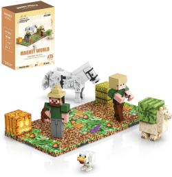 Stavebnice Magnet World 3D magnetická skádačka Farma 46 dílků