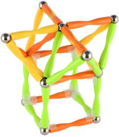Stavebnice magnetická 148 dílků skládačka 3D plast/kov v krabici