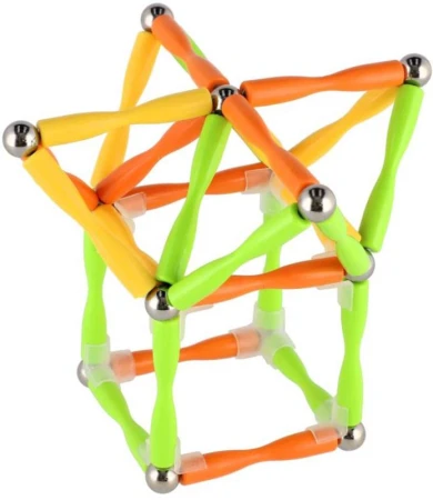 Stavebnice magnetická 148 dílků skládačka 3D plast/kov v krabici
