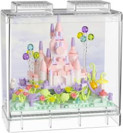 Stavebnice mini KOCO Letní hrad 412 dílků v průhledném boxu plast