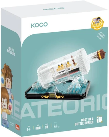 Stavebnice mini KOCO Titanic v lahvi 918 dílků + 2 figurky plast Stavebnice mini KOCO Titanic v lahvi 918 dílků + 2 figurky plast