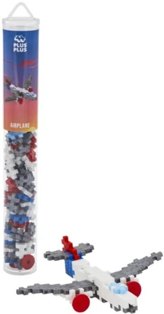 (stavebnice) Plus-Plus Letadlo 2D/3D set 100 dílků v tubě plast (stavebnice) Plus-Plus Letadlo 2D/3D set 100 dílků v tubě plast