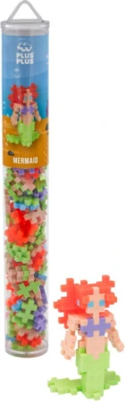 (stavebnice) Plus-Plus Mořská panna 2D/3D set 100 dílků v tubě plast (stavebnice) Plus-Plus Mořská panna 2D/3D set 100 dílků v tubě plast