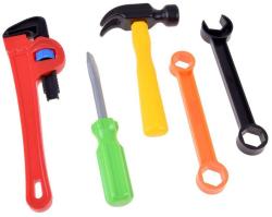 Stavebnice šroubovací konstrukční + dětské pracovní nářadí 80 dílů