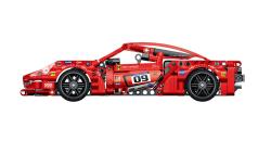 Stavebnice závodní auto na zpětné natažení 437 dílků