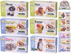 Stavebnice zvířátko 19-33 dílků 12v1 plast 12 druhů v krabici Stavebnice zvířátko 19-33 dílků 12v1 plast 12 druhů v krabici