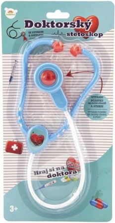 Stetoskop dětský 53cm malý doktor na baterie Světlo Zvuk plast