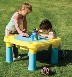 Stoleček dětský multifunkční pískoviště a voda 74x44x66cm dětský stolek plastový