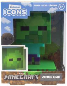 Stolní lampička Minecraft Zombie Icon Light 10cm na baterie LED Světlo