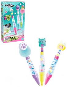 Style4Ever DIY Stylové pero s ozdobami set 2 pera + zvýrazňovač 2 druhy