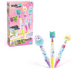 Style4Ever DIY Stylové pero s ozdobami set 2 pera + zvýrazňovač 2 druhy