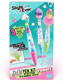 Style4Ever DIY Stylové pero s ozdobami set 2 pera + zvýrazňovač 2 druhy