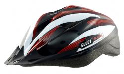 Sulov Jr-race-b čierno-biela detská cyklo prilba