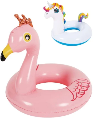 SUN CLUB Nafukovací kruh 55cm Plameňák Jednorožec plavací kolo 2 druhy SUN CLUB Nafukovací kruh 55cm Plameňák Jednorožec plavací kolo 2 druhy