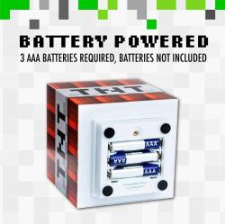 Světlo Minecraft TNT dekorativní lampa na baterie Světlo Zvuk