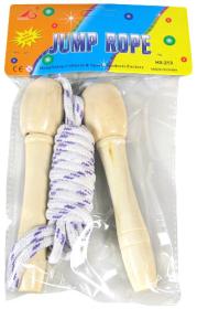 Švihadlo 200 cm na skákání dřevěné ručky