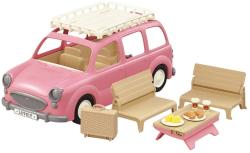 Sylvanian Families Auto Van růžové s nosičem herní set s doplňky plast