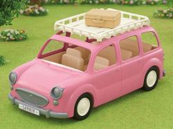 Sylvanian Families Auto Van růžové s nosičem herní set s doplňky plast